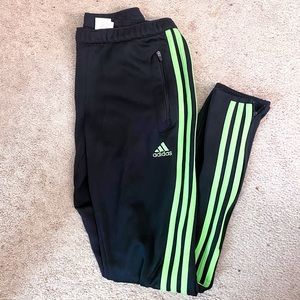 Green adidas original track pants size small